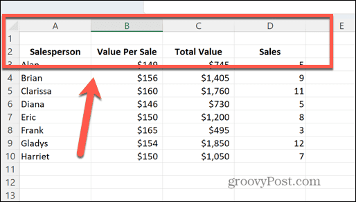 excel uusi rivi