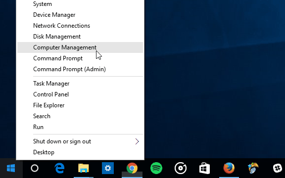 2 nopea pääsy Windows 10 Computer Management -sovellukseen