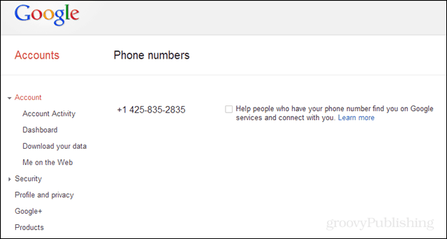 Poista puhelinnumerosi, joka on yhteydessä Google-hakuun