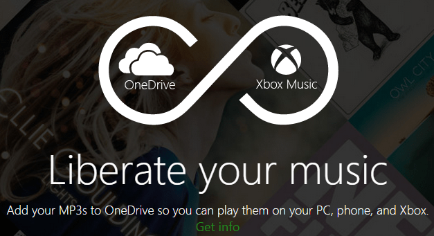 Käytä musiikkikokoelmasi OneDrivestä Xbox Musiikin kautta