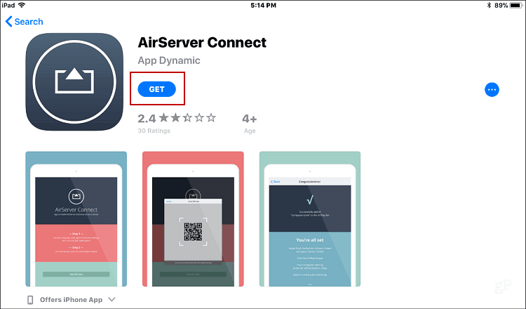 Asenna AirServer Connect iOS
