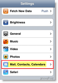 Apple iPhone avaa Viestit, Yhteystiedot ja Kalenterit