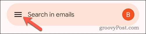 Avaa Gmail-valikko