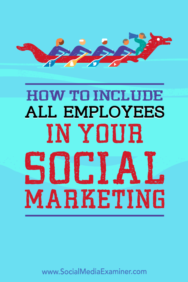 Kuinka sisällyttää kaikki työntekijät sosiaalisen median markkinointiin, kirjoittanut Ann Smarty sosiaalisen median tutkijasta.