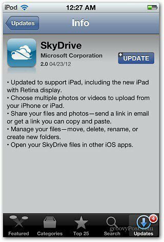 SkyDrive iOS -päivitys