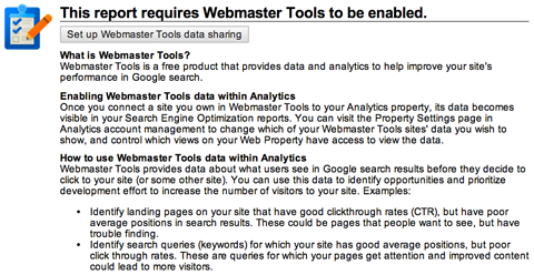 google webmaster tools -asetukset