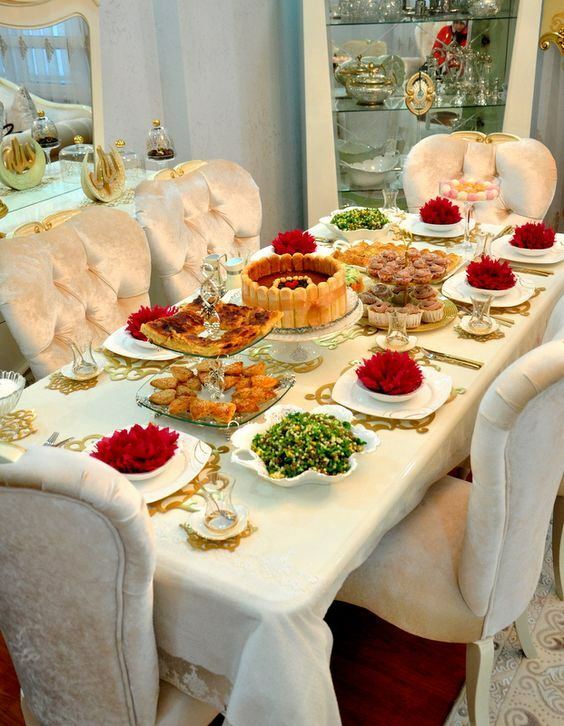 Iftar-pöydän koriste-ehdotuksia
