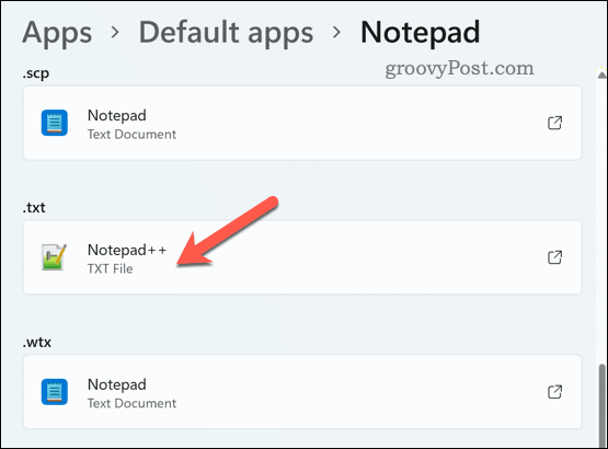 Aseta Notepad++ tiedostopäätteet