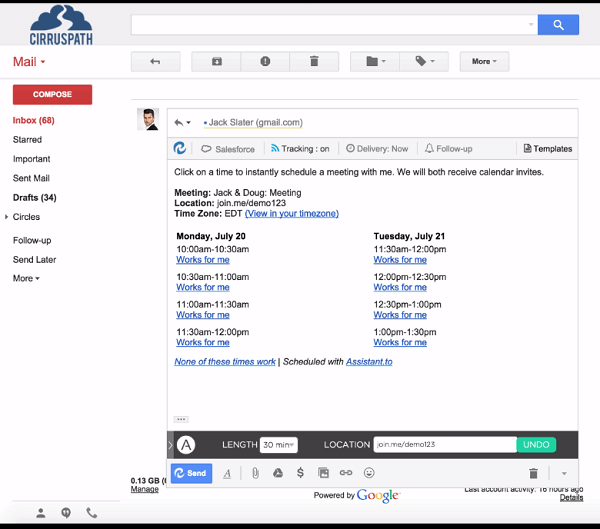 Aikatauluta helposti Gmailin kautta Assistant.to.