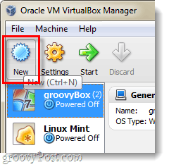 Tee uusi VM Virtualboxiin