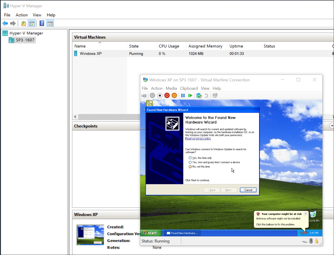 Kuinka siirtää VirtualBox VM -sovellukset Windows 10 Hyper-V: ään