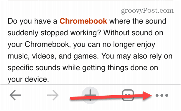 Chrome-valikko iPhone