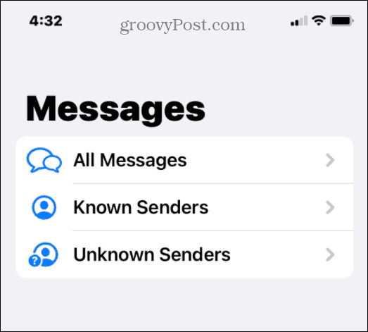 Kuinka piilottaa roskapostitekstit tuntemattomilta lähettäjiltä iPhonessa
