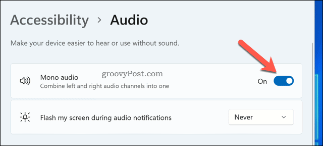 Monoäänen ottaminen käyttöön Windows 11:ssä
