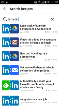 linkedin-reseptit ifttt