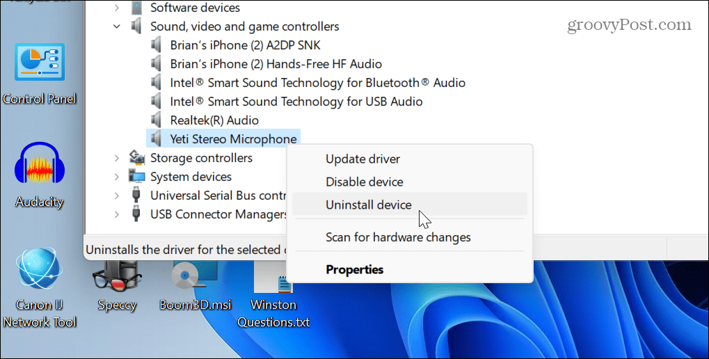 Palauta ääniasetukset Windows 11:ssä