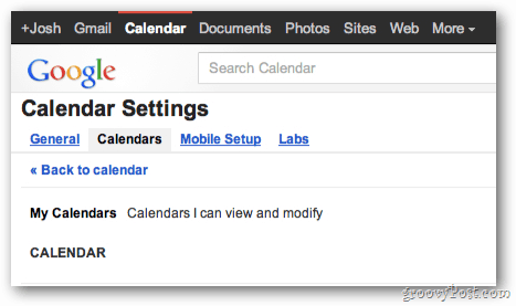 Google-kalenterin asetukset