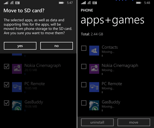 Windows Phone 8.1 -vinkki: Siirrä sovellukset ja pelit SD-kortille