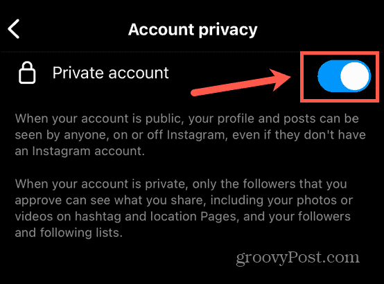instagram kytke yksityinen päälle
