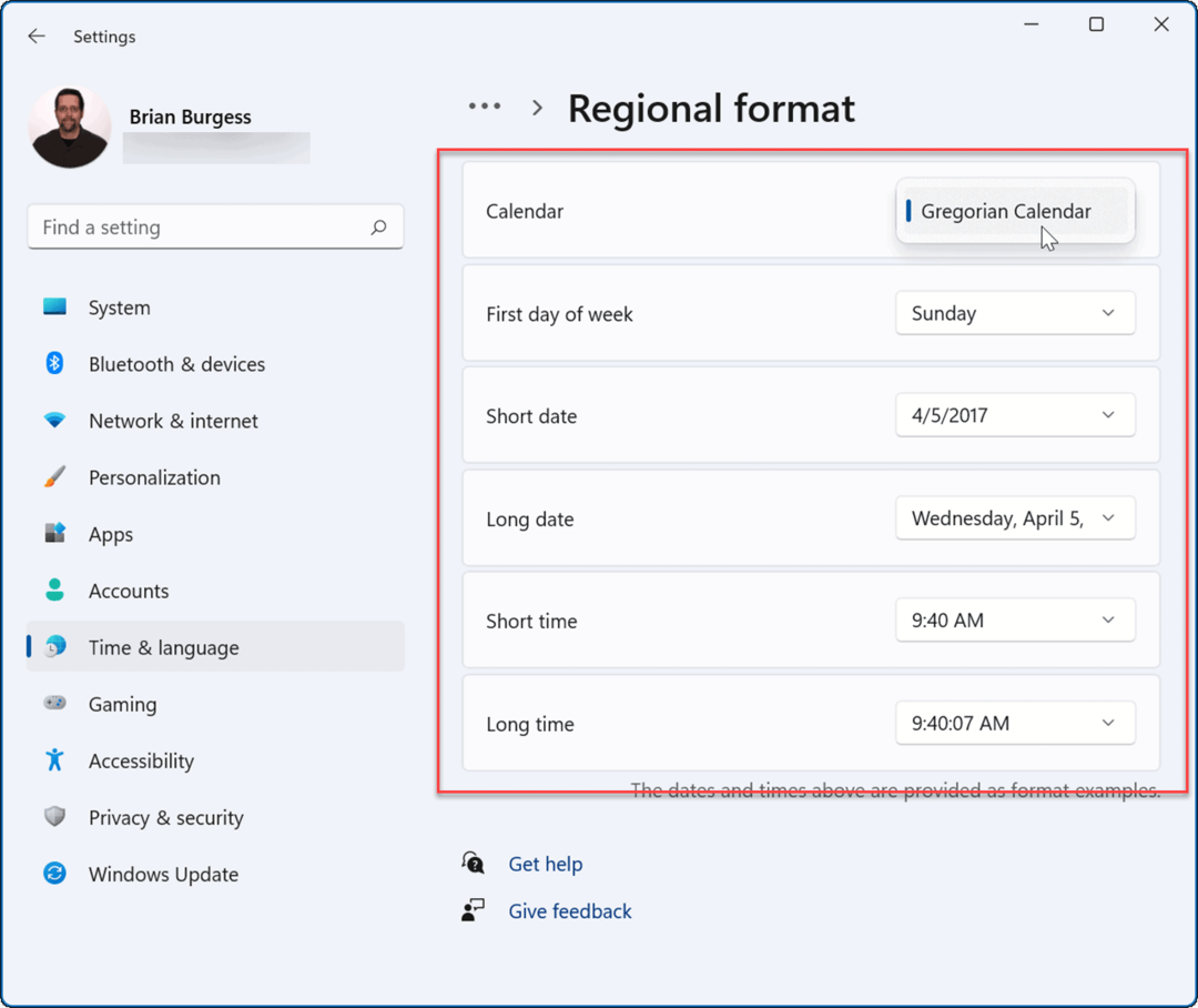 Alueasetusten säätäminen Windows 11:ssä