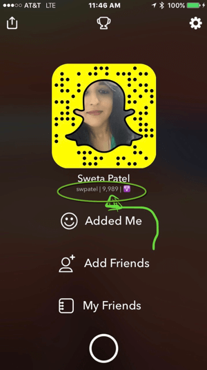 Voit tarkastella kaikkien Snapchat-käyttäjien snap-pisteitä, jotka seuraavat sinua.