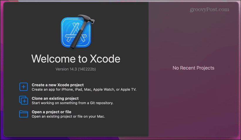 xcode käynnistysnäyttö