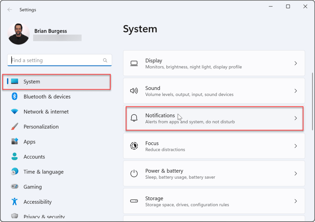 Ilmoitusten estäminen Windows 11:ssä