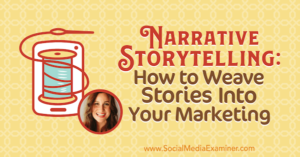 Kerrontainen tarinankerronta: Kuinka kutoa tarinoita markkinointiin, mukana Melissa Casseran oivalluksia sosiaalisen median markkinointipodcastissa.