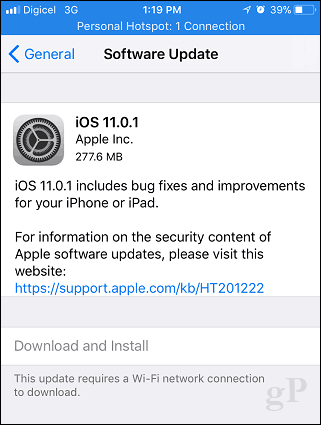 Apple iOS 11.0.1 julkaistiin, ja sinun pitäisi päivittää nyt