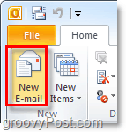 Kirjoita uusi sähköpostiviesti Outlook 2010: een