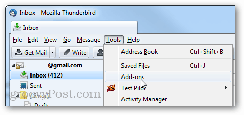 thunderbird-työkalut> lisäosat