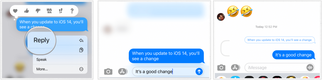 iOS 14: n sisäiset viestit