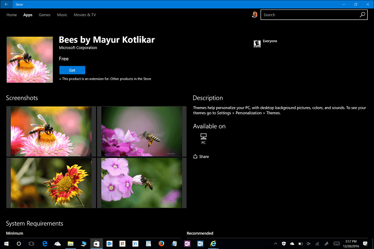 Teemat, Windows 10 -sisällöntekijöiden päivitys, mukauttaminen, ohjauspaneeli