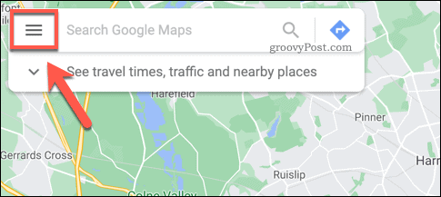 Google Maps -hampurilaisvalikkokuvake