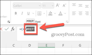 Excel valittu viitevirhe