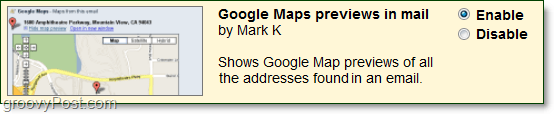 Google Mapsin esikatselukatsaus Gmail Labsissa