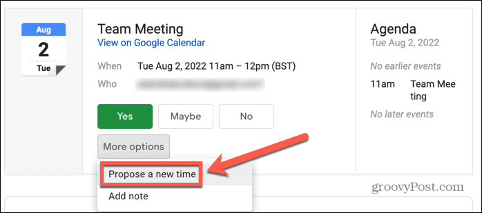 google kalenteri gmail ehdottaa uutta aikaa