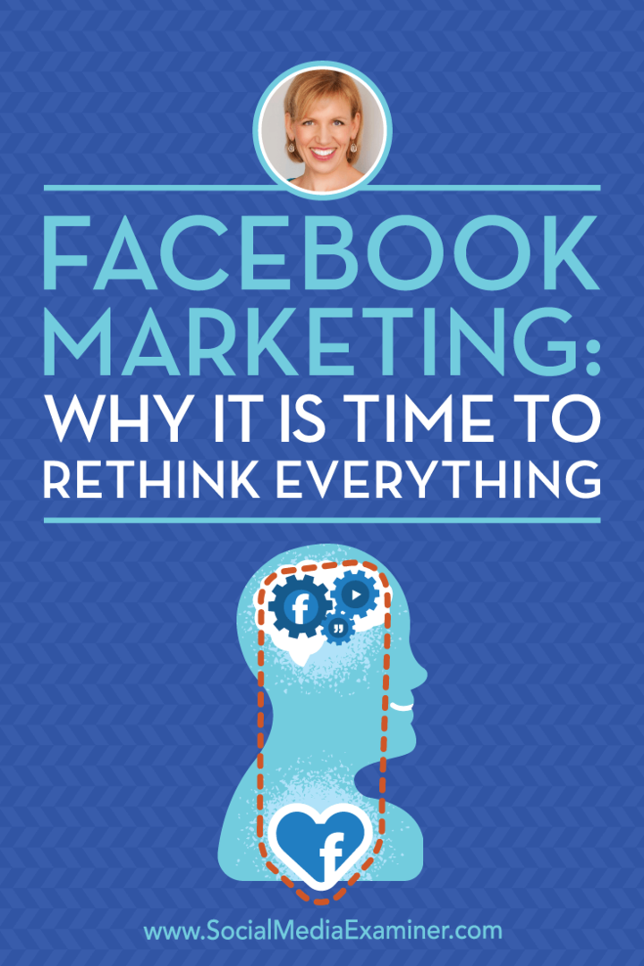 Facebook-markkinointi: miksi on aika miettiä uudelleen kaikkea, joka sisältää Guestin oivalluksia sosiaalisen median markkinointipodcastissa.
