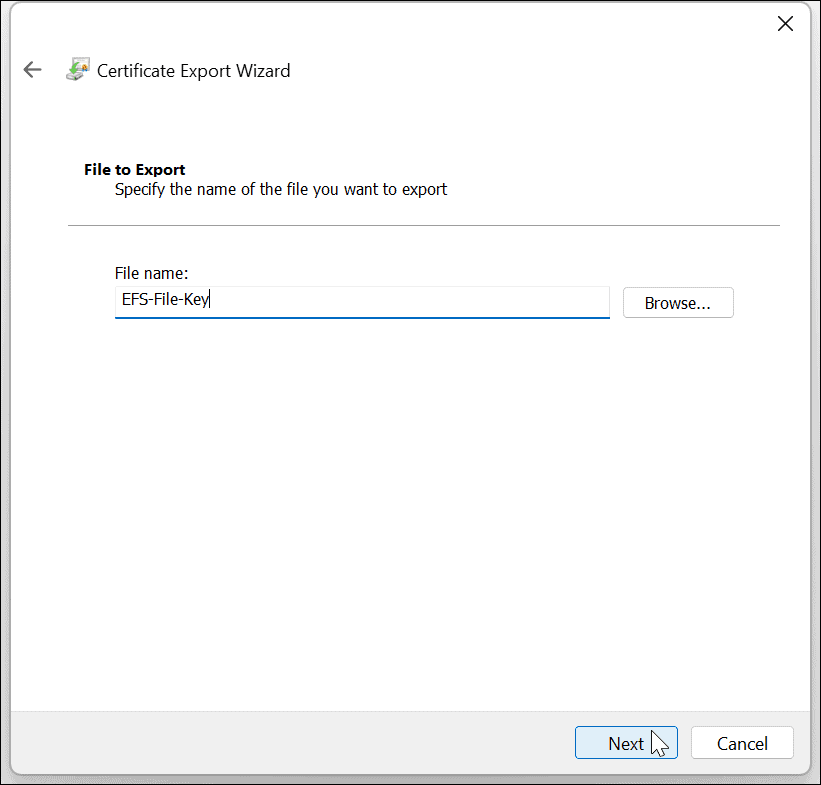 Salaa tiedostot ja kansio Windows 11:ssä