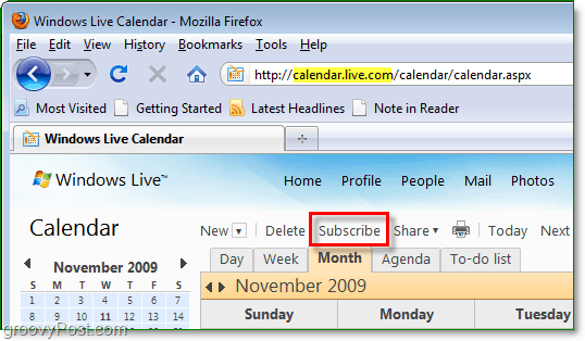 tilaa Windows Live -kalenterissa google tai muu kalenteri