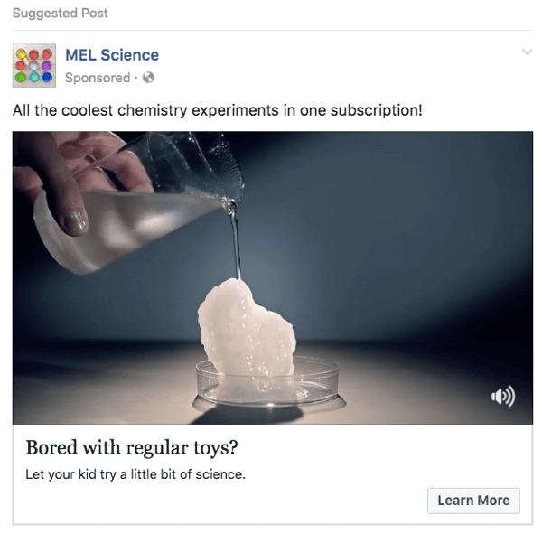 Tämä MEL Science Facebook -mainos käyttää leikkeitä YouTube-videosta.