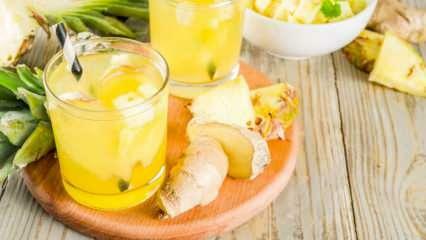 Kuinka tehdä turvotusta estävä limonadi? Detox-resepti turvotuksen lievitykseen ananaksella! Lievittävä detox-resepti