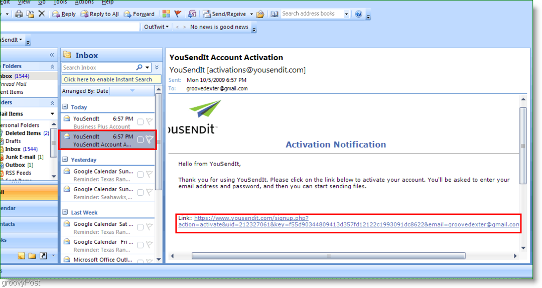Kuinka lähettää suuria tiedostoja Outlookissa ilmaiseksi YouSendIt-ohjelmalla