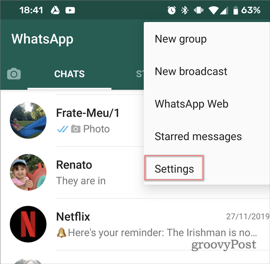 WhatsApp lopettaa lisäämisen ryhmiin Asetukset