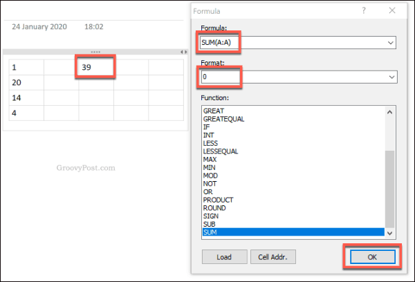 Lisää kaava OneNoteen käyttämällä Gem for OneNote -sovellusta