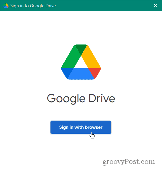  kirjaudu sisään lisää Google Drive tiedostonhallintaan