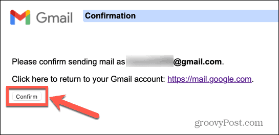 gmail vahvista alias