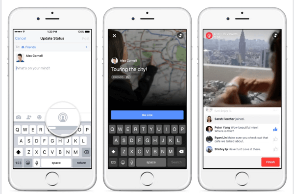 facebook laajentaa live-videota iPhonessa