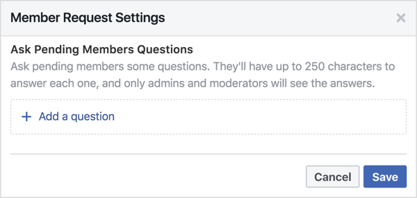 Voit esittää odottaville Facebook-ryhmän jäsenille 3 kysymystä.