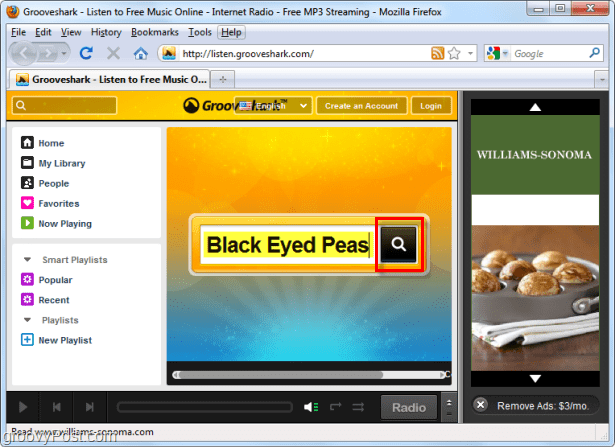 etsi Grooveshark for Black Eyed Peas
